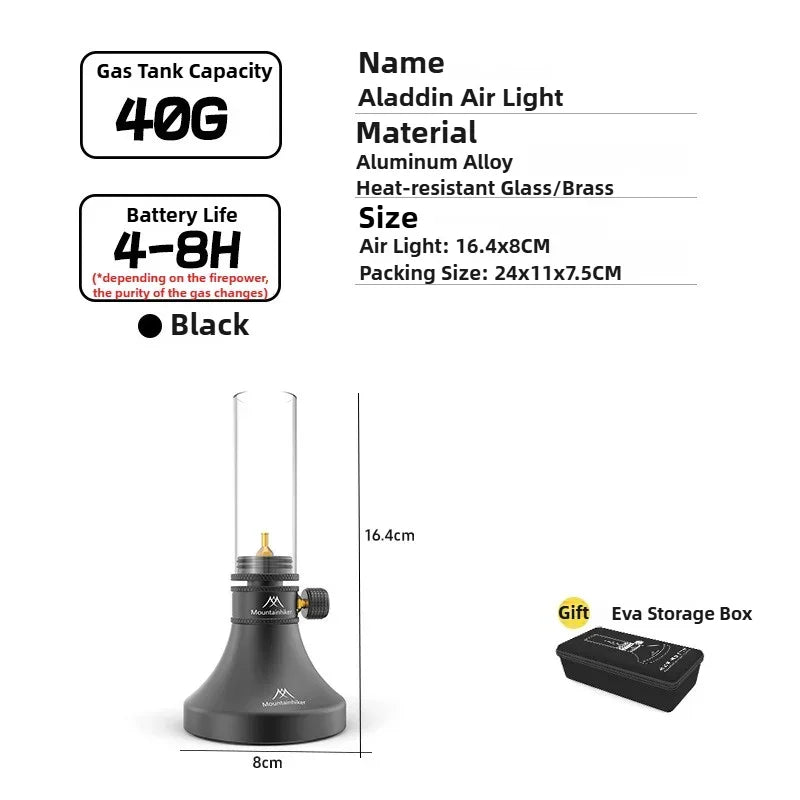 Mountainhiker Camping Air Gas Tank Lamp Light Outdoor Lightweight Portable Emotional Atmosphere Tourist Lamp Long-lasting Light
