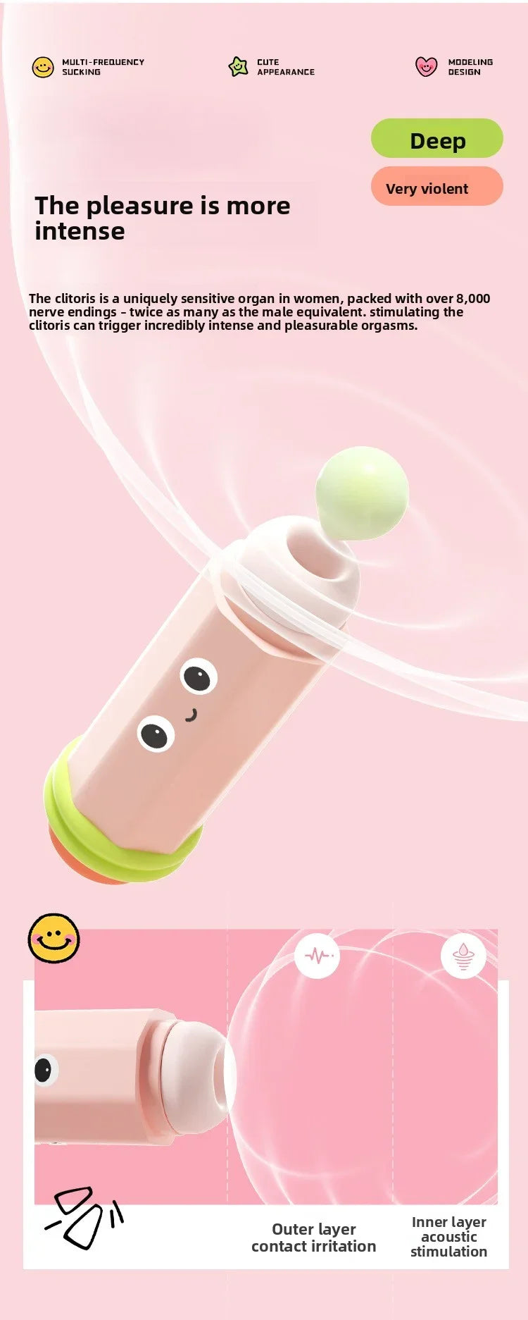 Discreet Vibrator Female Sucking Masturbator Orgasm Disguised Appearance Adult Toy