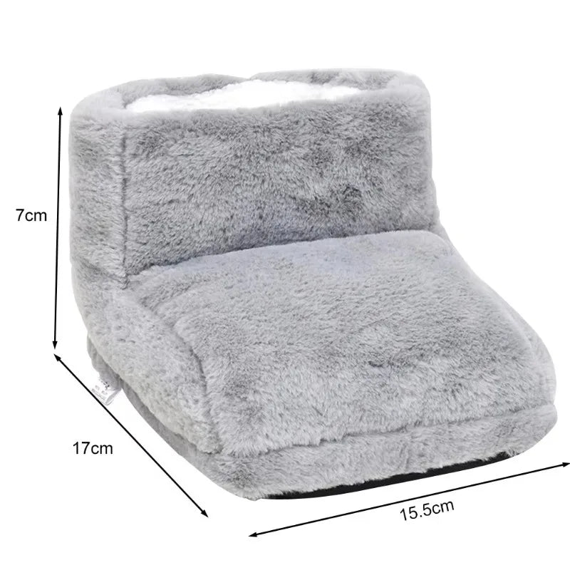 Electric Foot Warmer High Top Thick Plush USB Charging Energy Saving Hot Water Bag Suitable for Office Home Warm Foot Treasure
