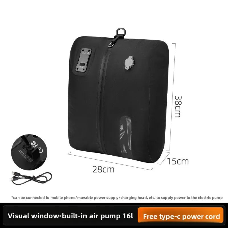 Automatic Vacuum Bag Built-in Air Pump Reusable Storage Bag Folding Outdoor Travel Compression Bag for Suitcases Backpack