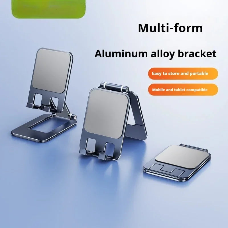 Folding Aluminum Phone Stand For Iphone Samsung Solid Support Holder For Huawei Xiaomi Metal Table Holder Universal Phone Holder