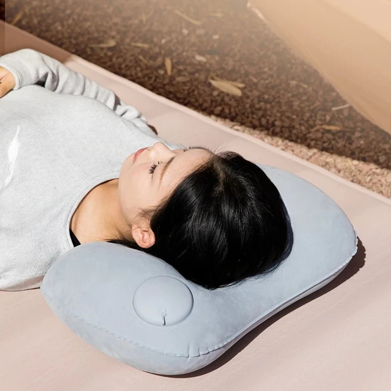 Ultralight Inflatable Camping Pillow Portable Travel Hiking Air Sleeping Pillow for Neck And Lumbar Support