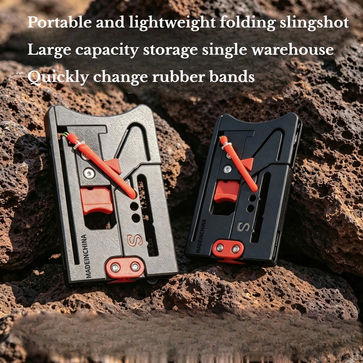 Portable Automatic Foldable Outdoor Non Competitive and Upgraded New Non-metallic Hunting Tool with Rubber Bands
