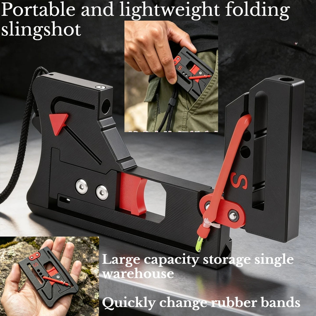 Portable Automatic Foldable Outdoor Non Competitive and Upgraded New Non-metallic Hunting Tool with Rubber Bands