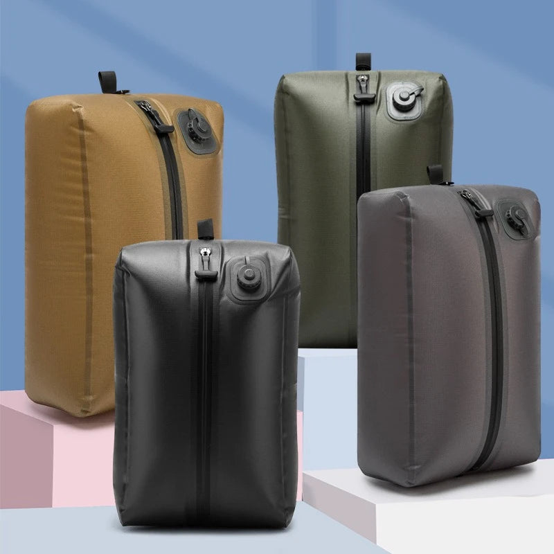 Automatic Vacuum Bag Built-in Air Pump Reusable Storage Bag Folding Outdoor Travel Compression Bag for Suitcases Backpack
