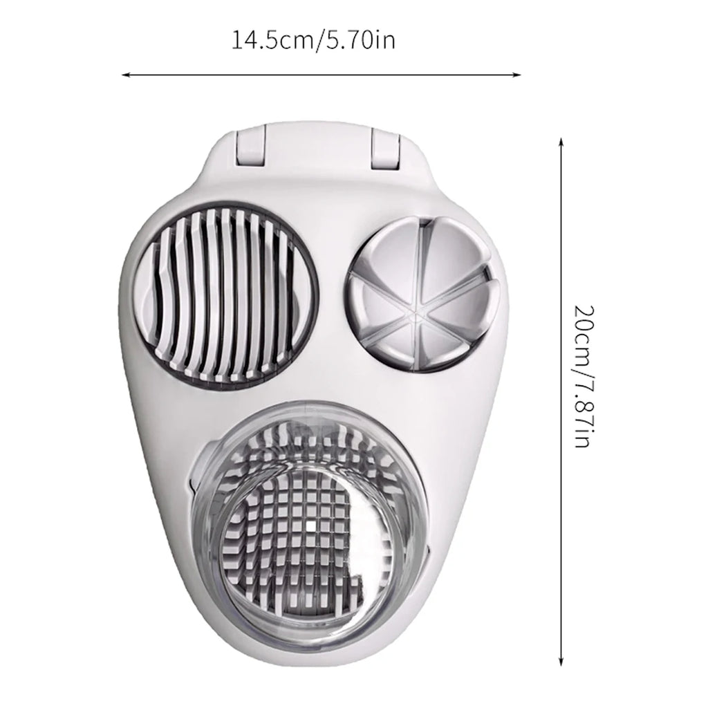 1PC-Egg Slicer, Cracker, Fancy Egg Cutter, 3-in-1 Egg Cutting Tool