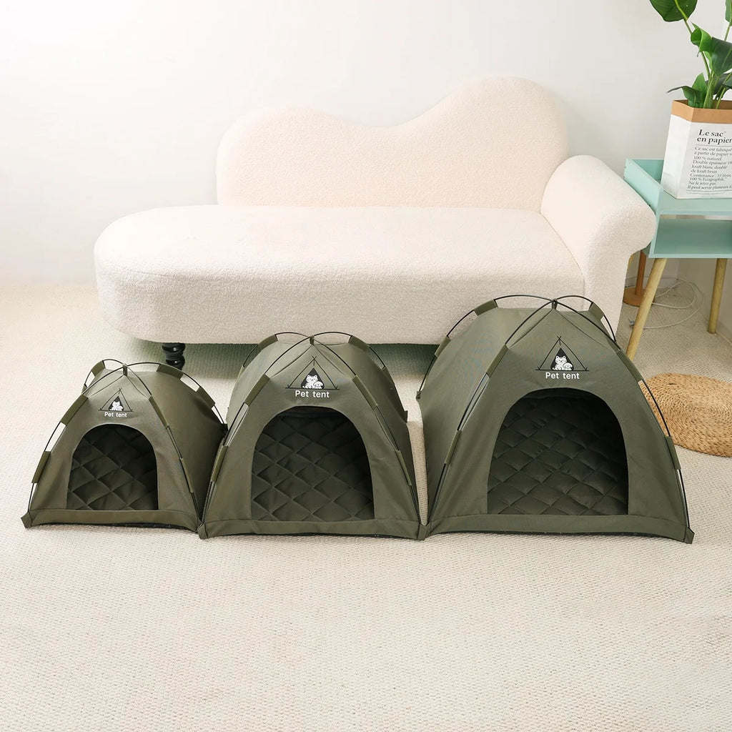Dog/Cat Tent Bed,Pet Waterproof Teepee House,Breathable Washable Indoor/Outdoor Pet Tent for Kitty,Puppy,Bunny and Small Animal