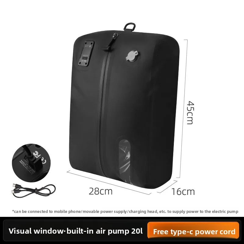 Automatic Vacuum Bag Built-in Air Pump Reusable Storage Bag Folding Outdoor Travel Compression Bag for Suitcases Backpack