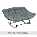 2027 NEW Outdoor Patio Rocking Chair, Extra-Large Double Papasan Rocking Chair with Coated Steel Frame and Thick Cushions.