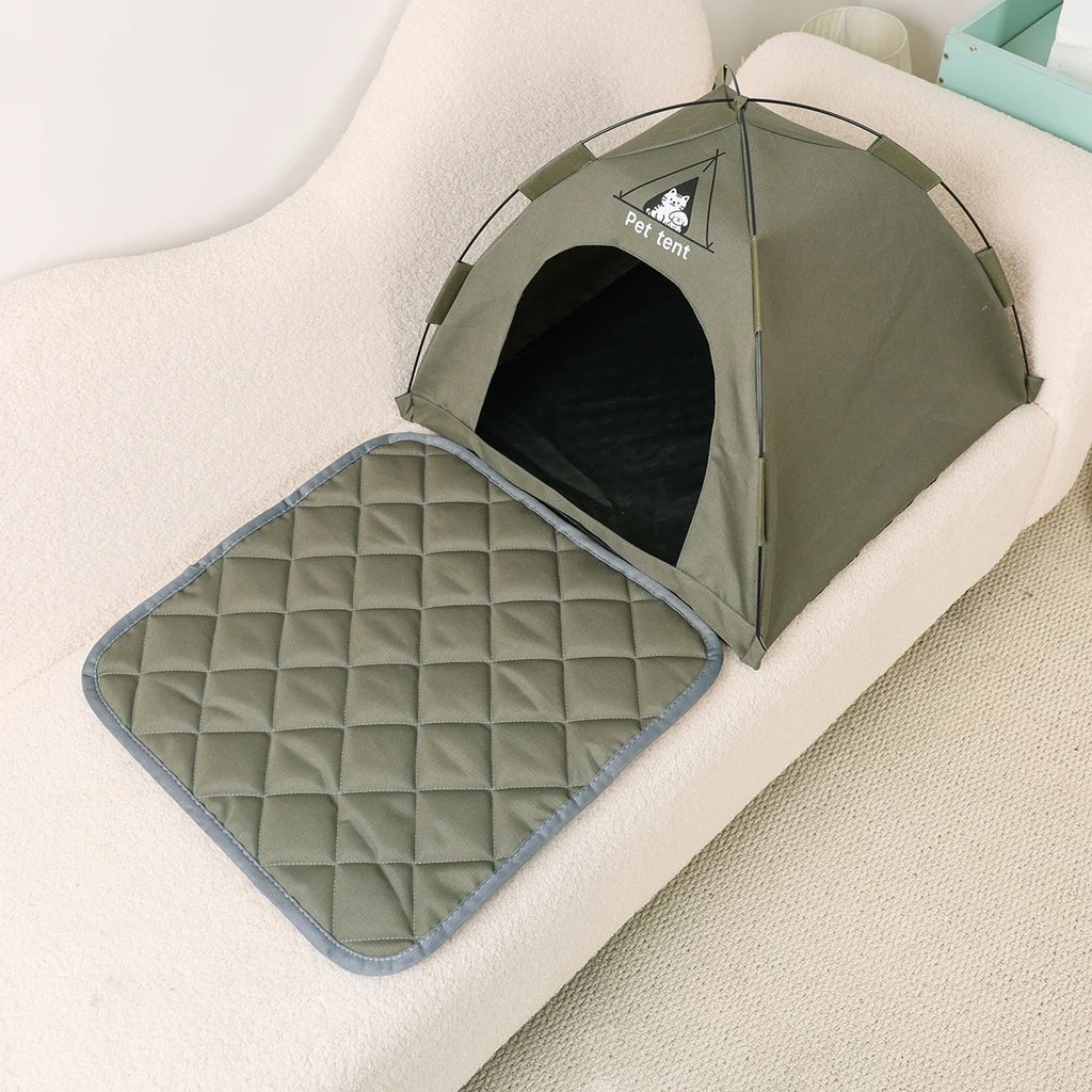 Dog/Cat Tent Bed,Pet Waterproof Teepee House,Breathable Washable Indoor/Outdoor Pet Tent for Kitty,Puppy,Bunny and Small Animal