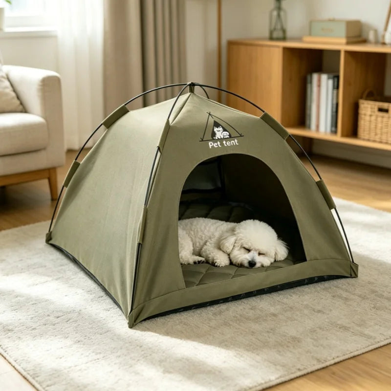 Dog/Cat Tent Bed,Pet Waterproof Teepee House,Breathable Washable Indoor/Outdoor Pet Tent for Kitty,Puppy,Bunny and Small Animal