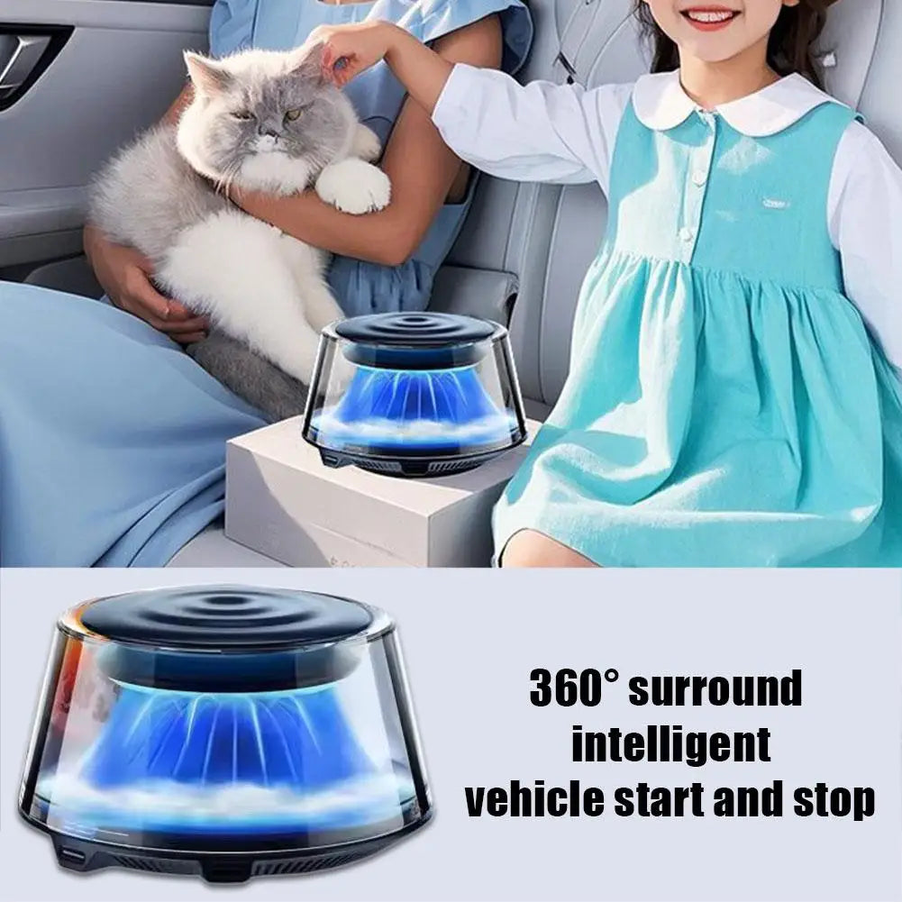 Smart Car Aromatherapy Diffuser Auto Spray Ambient Snow Cloud View Air Freshener Perfume Mountain Light S8Y2