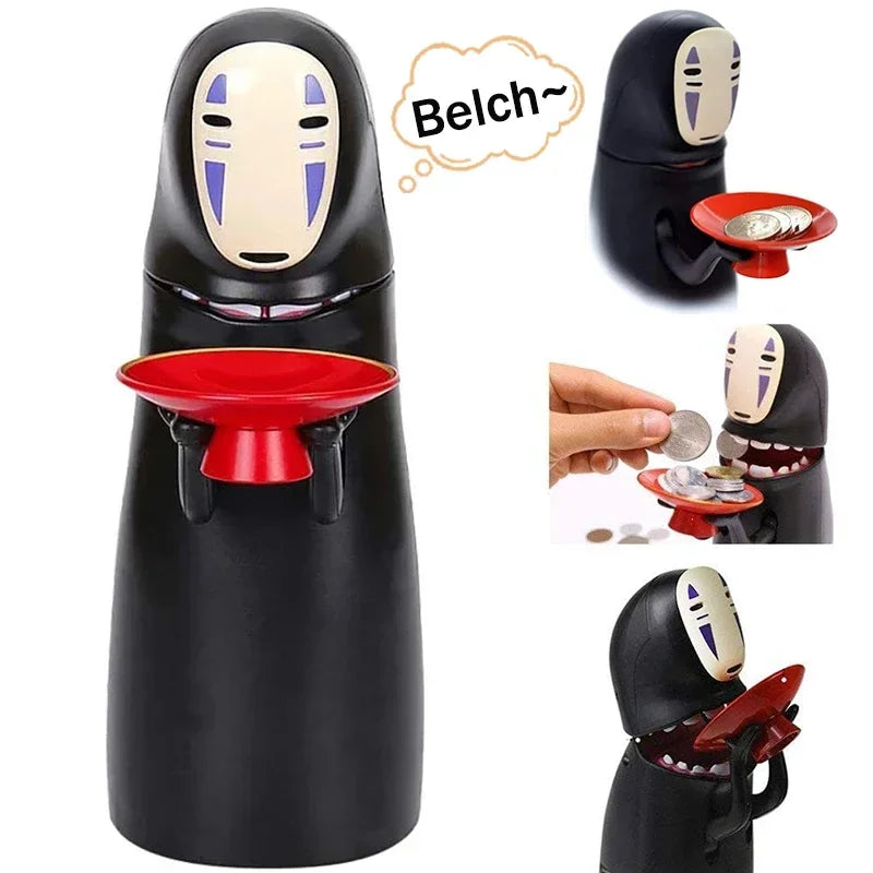 Anime Cartoon Model Figure Toy Piggy Bank Cool Piggy Bank Can Automatic Eat Coin Boys Girls Funny Birthday Holiday Gifts