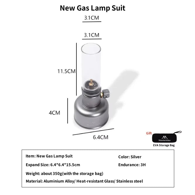 Mountainhiker Camping Air Gas Tank Lamp Light Outdoor Lightweight Portable Emotional Atmosphere Tourist Lamp Long-lasting Light