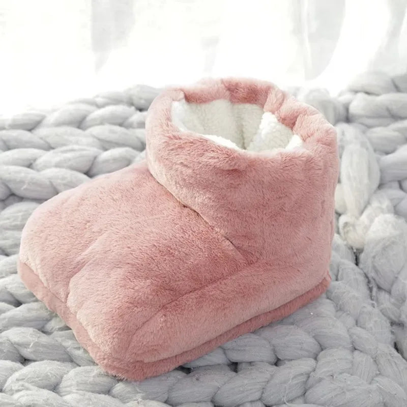 Electric Foot Warmer High Top Thick Plush USB Charging Energy Saving Hot Water Bag Suitable for Office Home Warm Foot Treasure