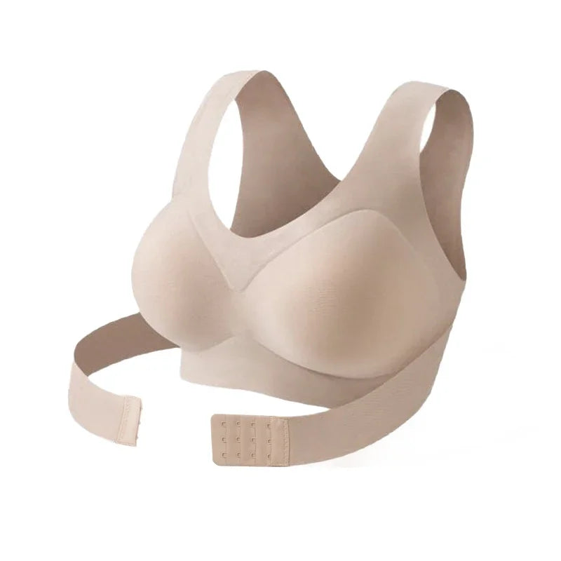 FallSweet Wireless Posture Correction Bra for Women Seamless Push Up Bralette with Cross Back Support for Daily Shaping Lingerie