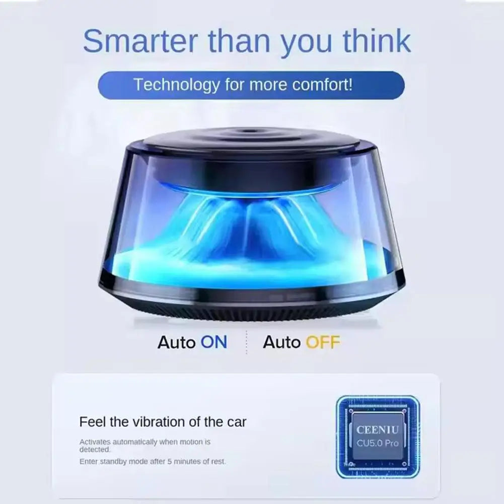 Smart Car Aromatherapy Diffuser Auto Spray Ambient Snow Cloud View Air Freshener Perfume Mountain Light S8Y2