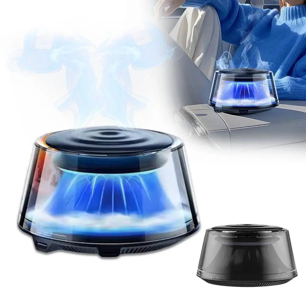 Smart Car Aromatherapy Diffuser Auto Spray Ambient Snow Cloud View Air Freshener Perfume Mountain Light S8Y2