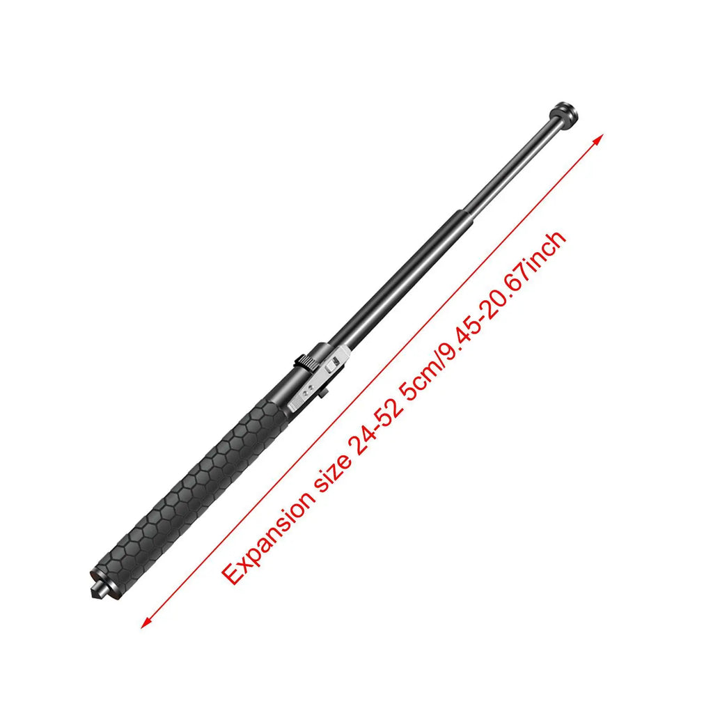 Retractable Hiking Cane with Anti Slip Handle Durable Alloy Steel Telescopic Trekking Pole for Mountaineering