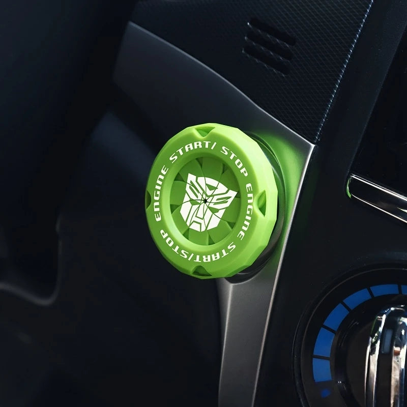 1pc Universal Car Engine Start Button Cover, Car Stickers Interior Decor, Car Motorcycle Ignition Key Switch Cover(Autobots)