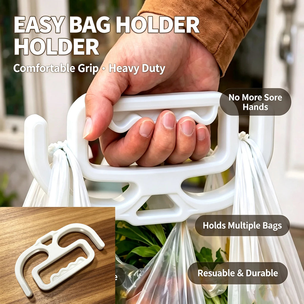 Easy Grip Shopping Bag Holder, Durable Grocery Bag Carrier Handle, Portable Multi Bags Hook, Comfort Shopping Helper