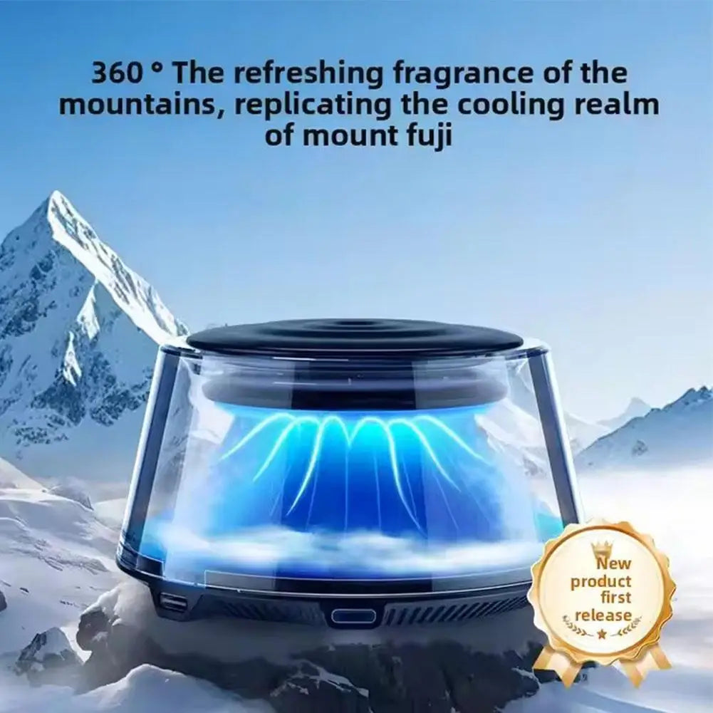 Smart Car Aromatherapy Diffuser Auto Spray Ambient Snow Cloud View Air Freshener Perfume Mountain Light S8Y2